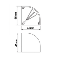 60-260-1 MODULAR SOLUTIONS PART END CAP FOR 3-WAY BODY CONNECTION, ROUND, BLACK, USED WITH 40-010-1
